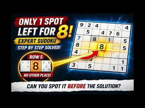This One Move Unlocks the Whole Sudoku. Expert Puzzle Explained